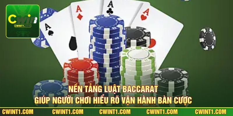 Nền tảng luật Baccarat giúp người chơi hiểu rõ vận hành bàn cược